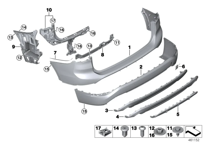 BMW Blende Unterfahrschutz hinten F48 51127379982