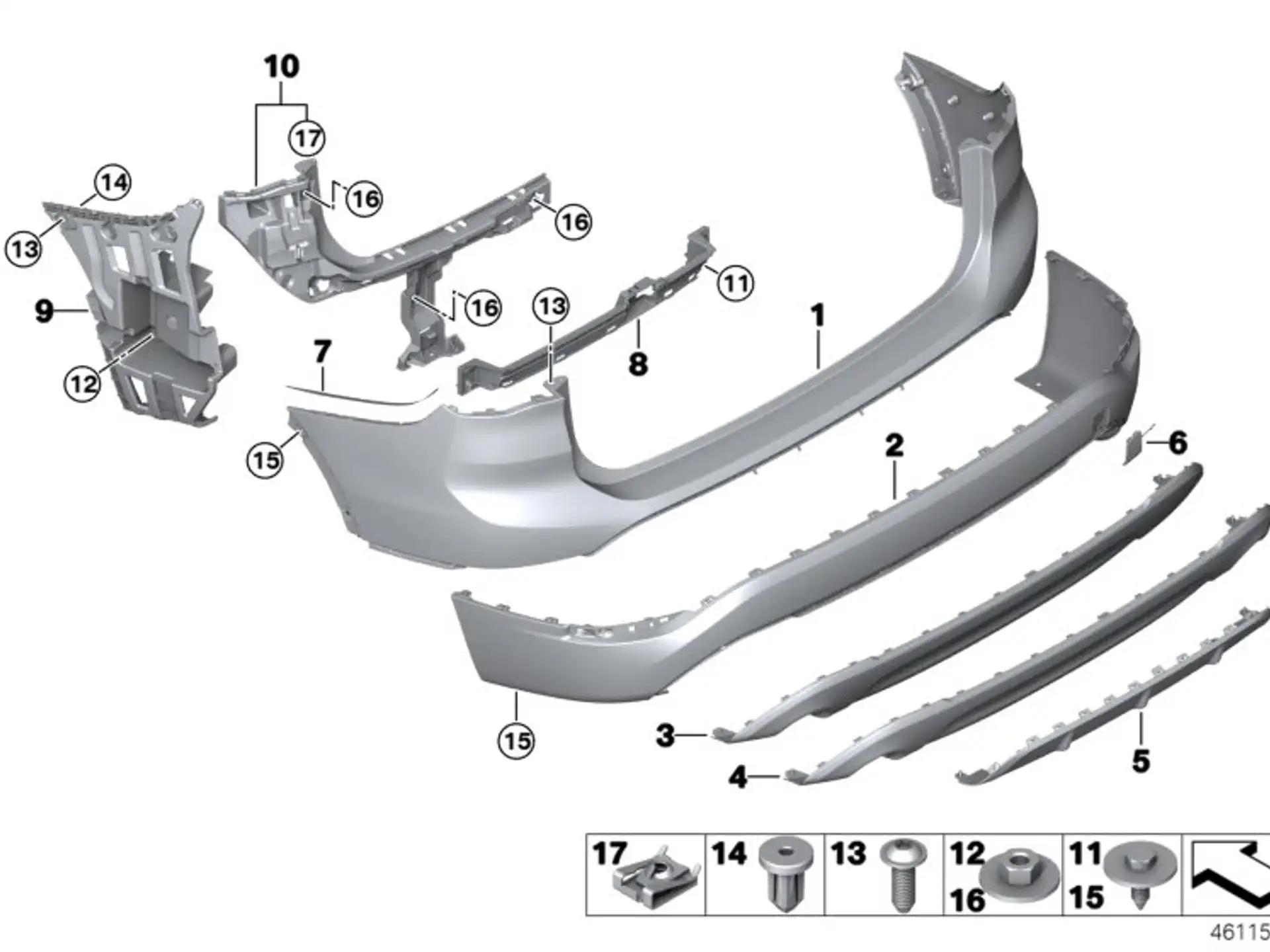 BMW Blende Unterfahrschutz hinten F48 51127379982
