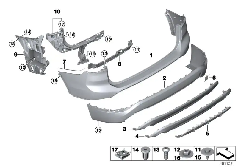 BMW Blende Unterfahrschutz hinten F48 51127379982 - X1 F48
