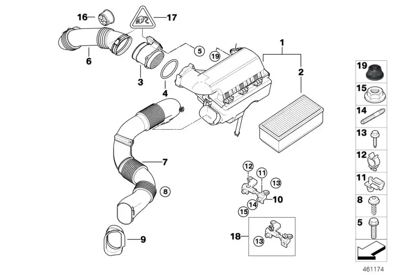 BMW Heissfilmluftmassenmesser R55 R56 13627794972