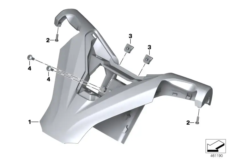 BMW Lenkerabdeckung oben K18 46638556341