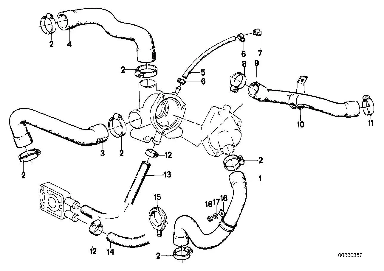 BMW Wasserschlauch E28 11531272853