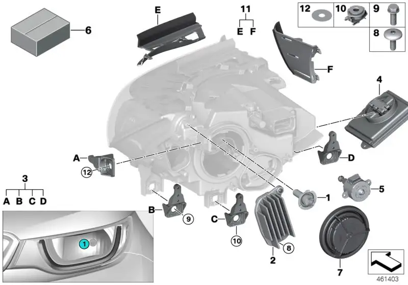 BMW LED Modul Tagfahrlicht links I01 63117367752