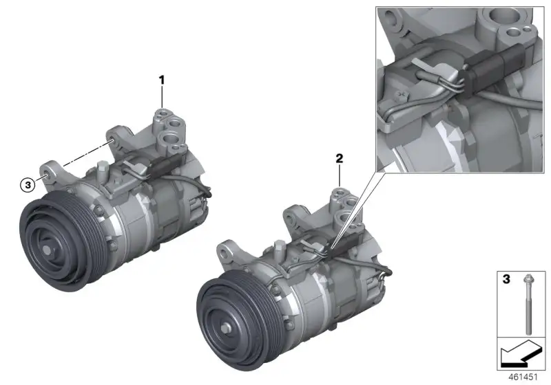 BMW Klimakompressor ohne Magnetkupplung F20 F21 F22 F23 F30 F31 F