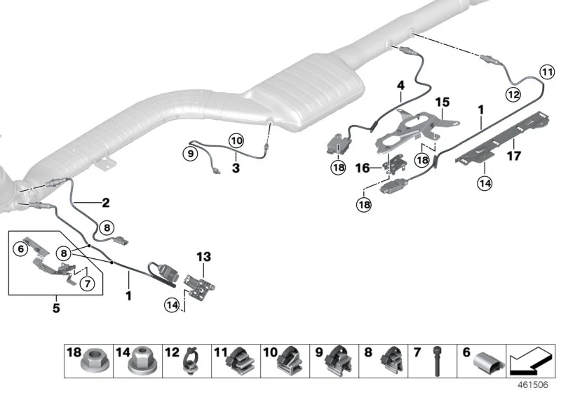 BMW Abgastemperatursensor F39 F20 F44 F45 F46 F48 G01 G02 G11 G12 G20 G21 G30 G31 G32 F54 F55 F56 F57 F60 13628589817
