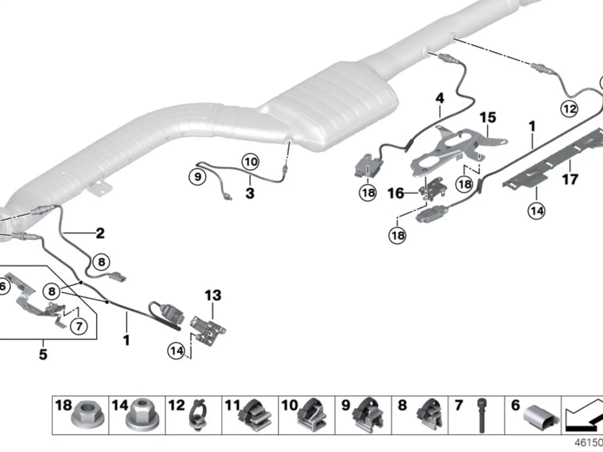 BMW Abgastemperatursensor F39 F20 F44 F45 F46 F48 G01 G02 G11 G12 G20 G21 G30 G31 G32 F54 F55 F56 F57 F60 13628589817