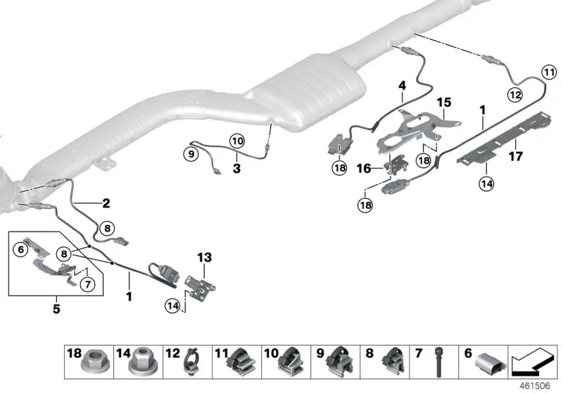 BMW Abgastemperatursensor F39 F20 F44 F45 F46 F48 G01 G02 G11 G12