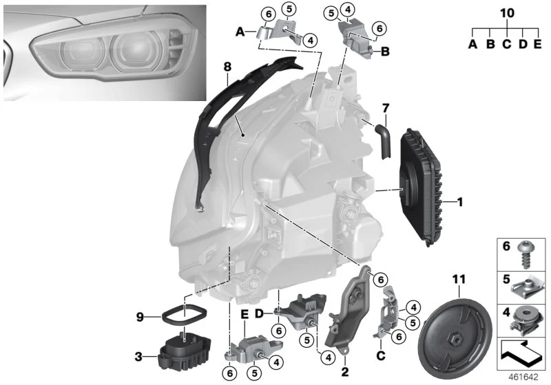 BMW Satz Dichtungen 63117428423