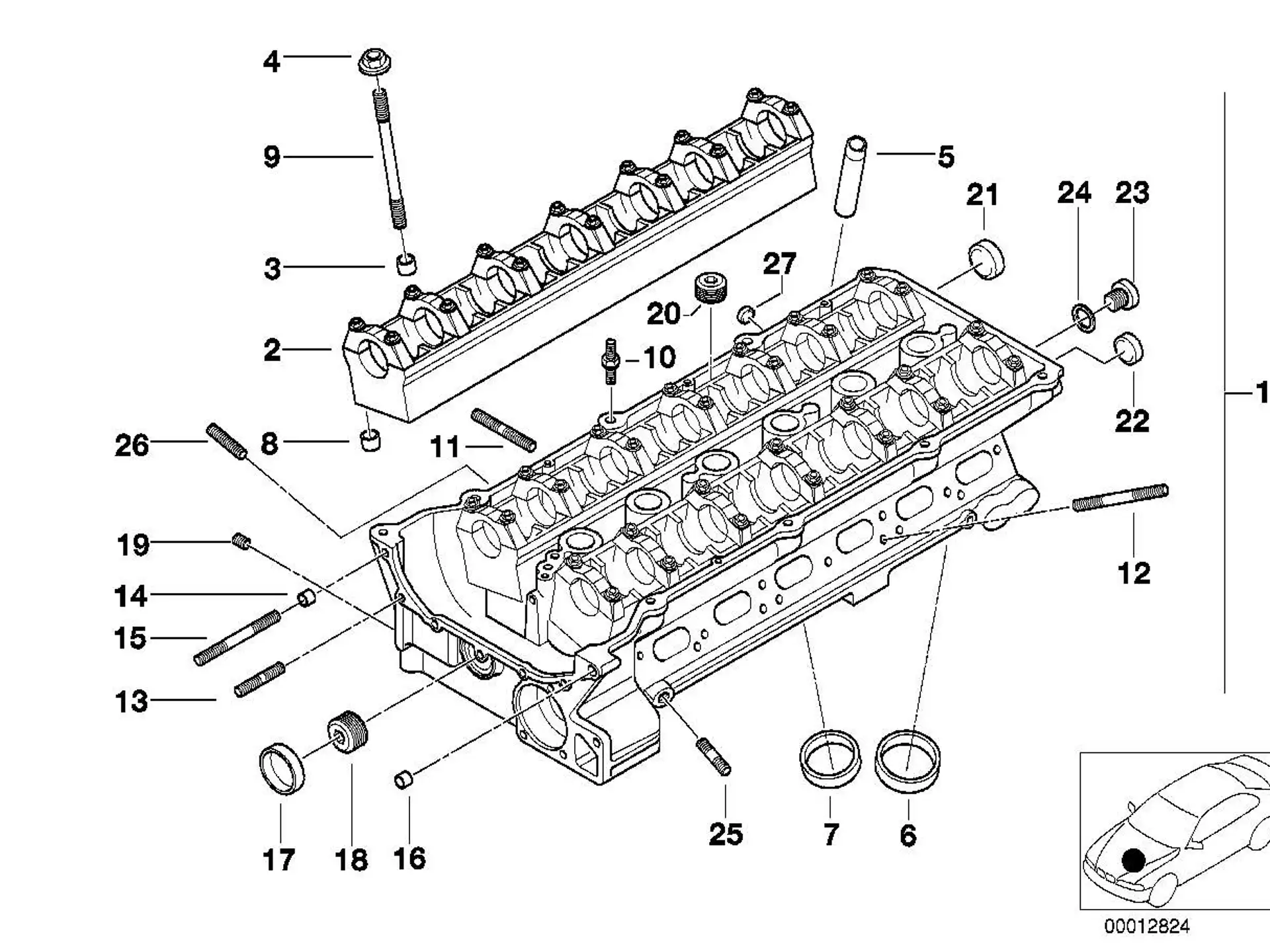 BMW Stiftschraube E38 E39 E46 E53 E60 E61 E65 E66 E83 E85 07129908109