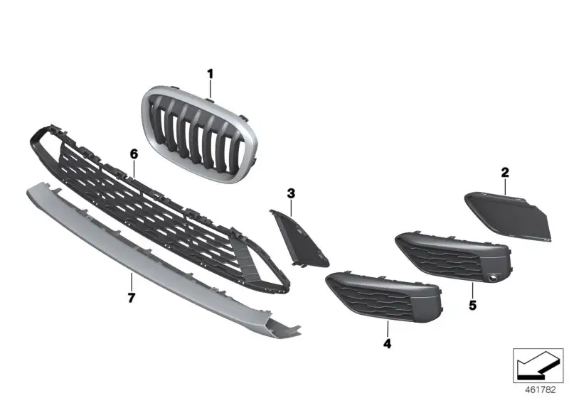 BMW Gitter offen links F48 51117453979