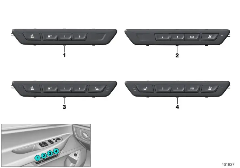 BMW Bedieneinheit Sitzfunktionen links G11 G12 61316997294