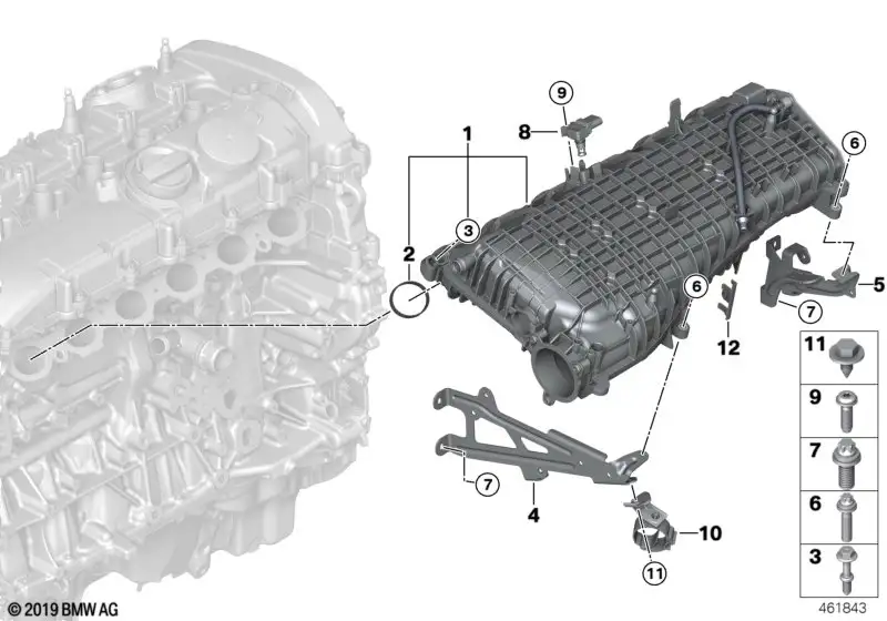 BMW Sauganlage F20 F21 F22 F23 F30 F31 F32 F33 F34 F36 G01 G02 G1