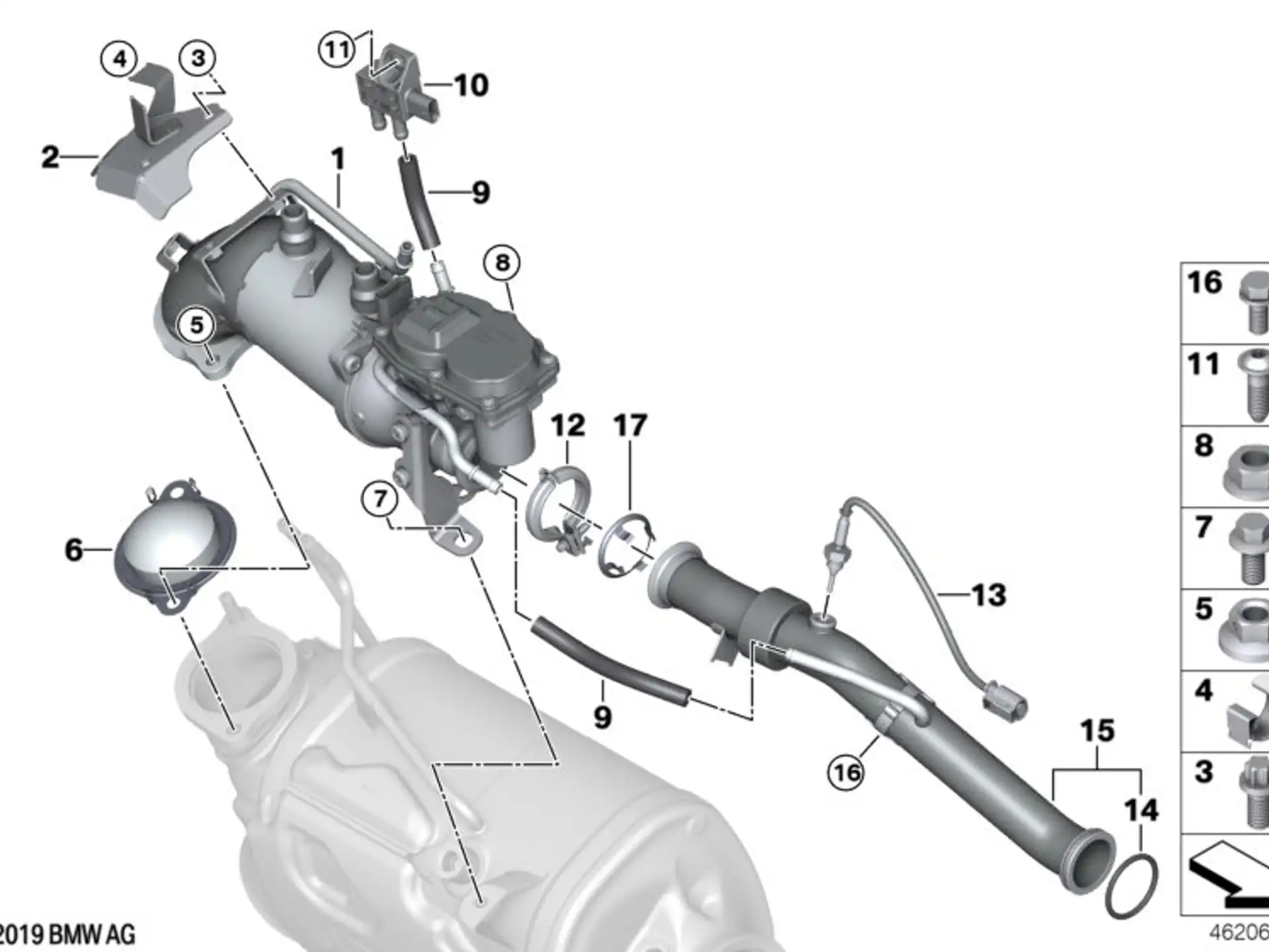 BMW Dichtung Metall G01 G02 G05 G06 G07 G11 G12 G14 G15 G16 G20 G21 G30 G31 G32 11718574816