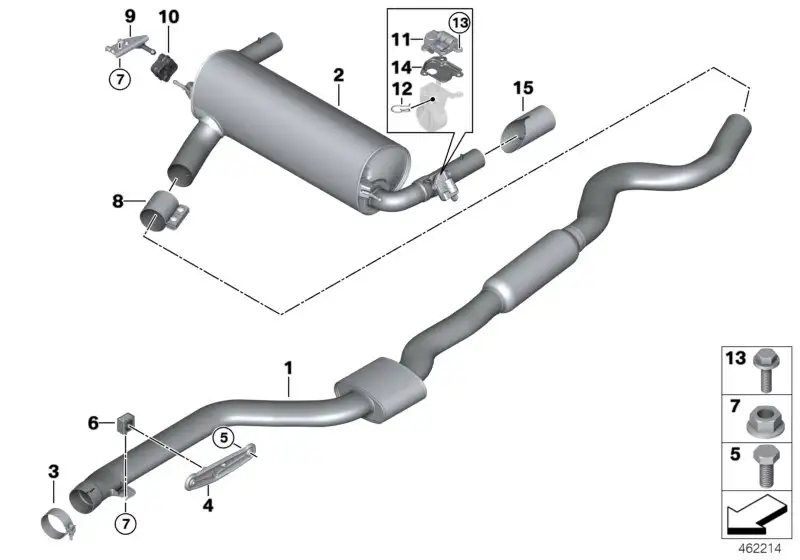 BMW Nachschalldämpfer F34 18308643273