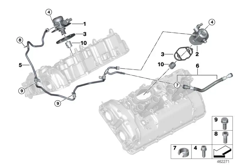 BMW Kraftstoffzulaufleitung 13538648157 - Bildposition 05