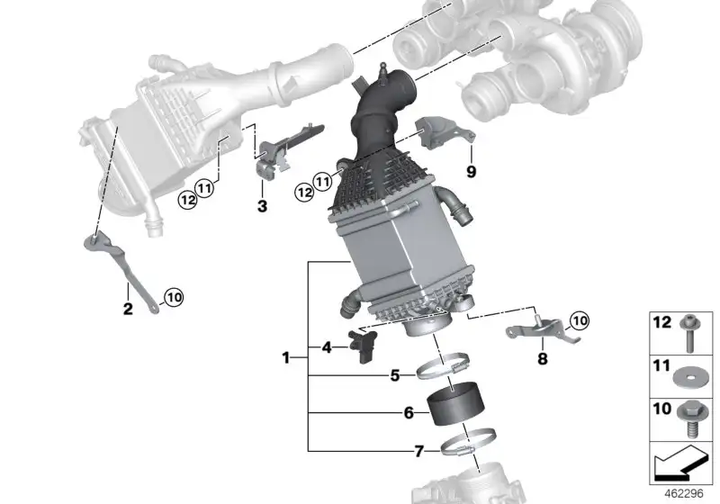 BMW Ladeluftkühler F85 F86 17517848097 - X5 M, X6 M /