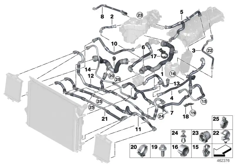 BMW Leitung Ausgleichsbehälter- F20 F21 F22 F23 F30 F31 F32 F33 F