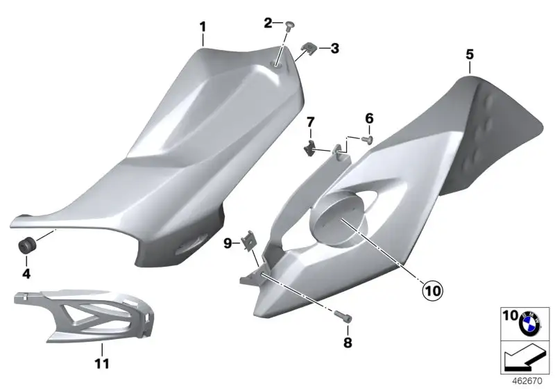 BMW Abdeckung oben links K43 46637713495