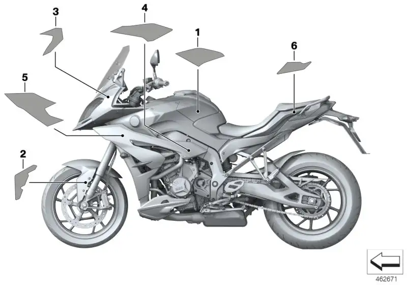BMW Dekor Vorderradabdeckung links K49 51148388993
