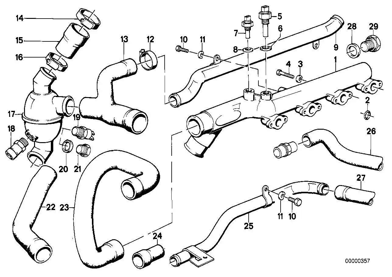 BMW O-Ring E30 E36 E24 E23 E28 E34 E39 E52 11411304178 - Z1, 5er,