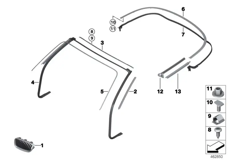 BMW Schachtabdeckung aussen rechts F23 51377346720 - Bildposition