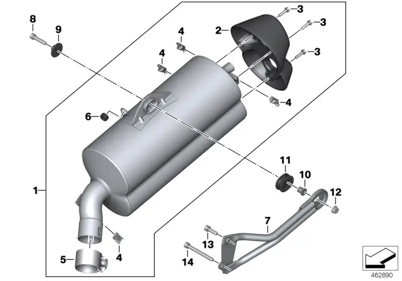 BMW Blende Endschalldämpfer K19 46638556384
