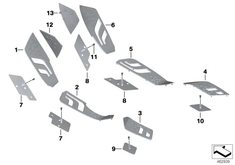 BMW Trittbrettauflage hinten links K19 46637725141 - K19 / Bildpo