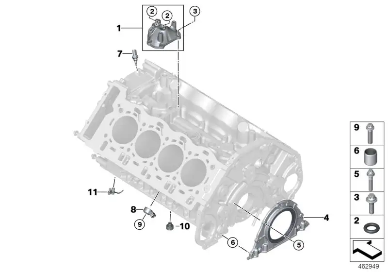 BMW Ölrücklaufdeckel F90 F91 F92 F93 F95 F96 G05 G06 G07 G11 G12