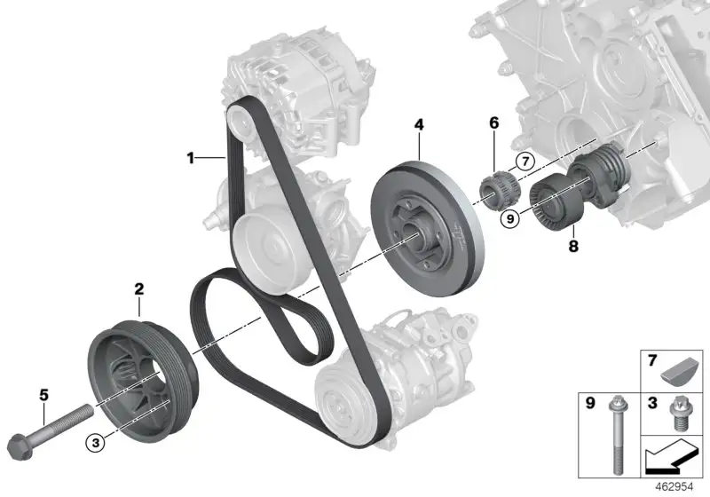 BMW Riemenscheibe G05 G06 G07 G11 G12 G14 G15 G16 G30 11287646901
