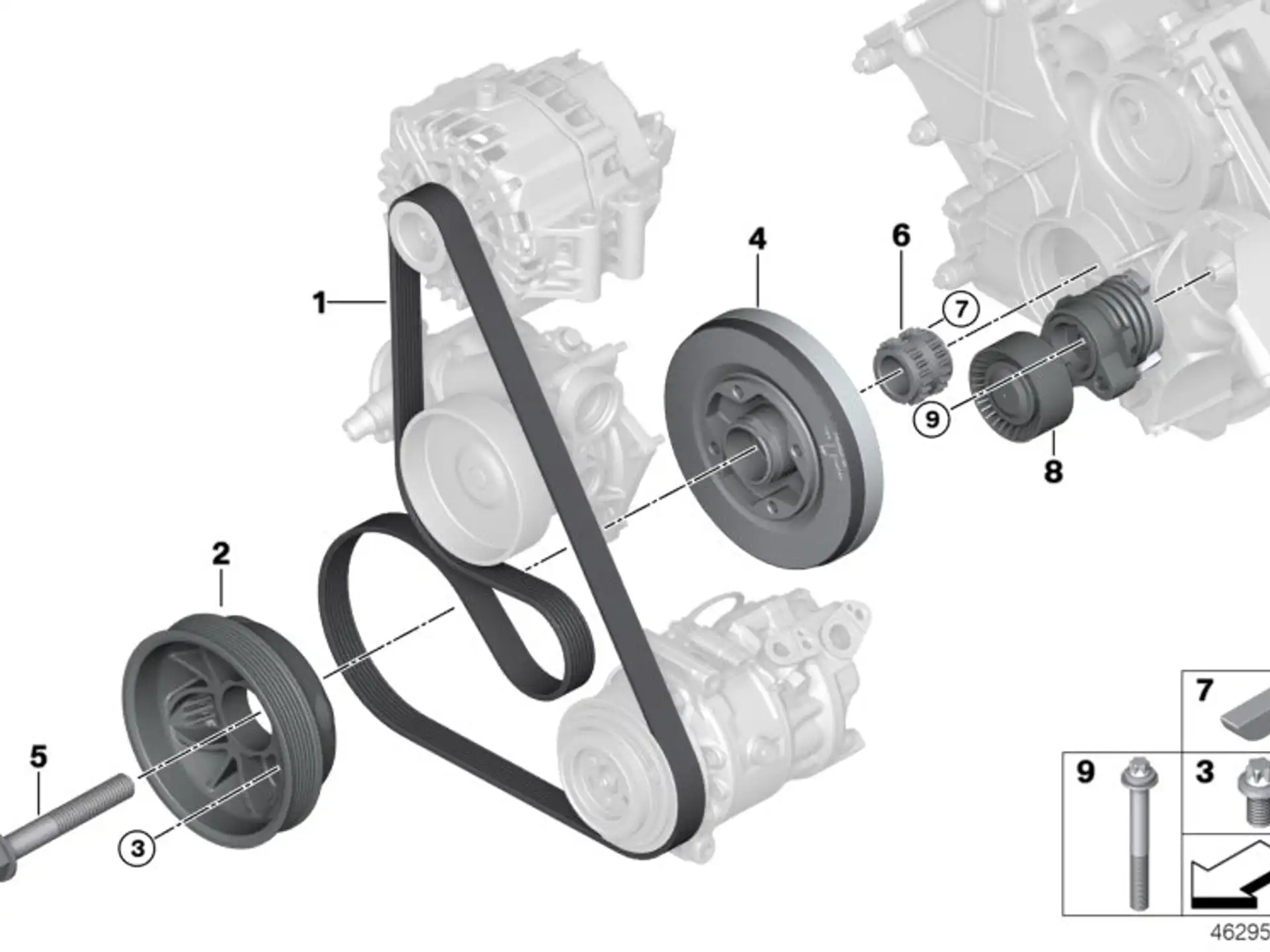 BMW Sechsrundschraube F90 F91 F92 F93 F95 F96 G05 G06 G07 G11 G12 G14 G15 G16 G30 07119907247