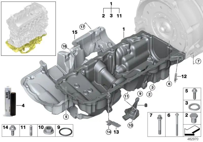 BMW Dichtring E70 E71 E72 E81 E82 E84 E87 E88 E90 E91 E92 E93 F01