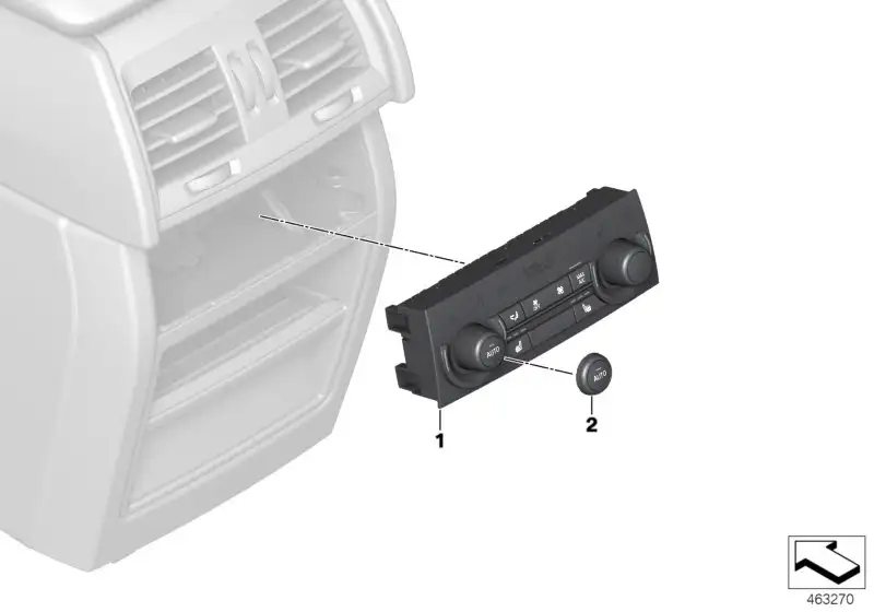 BMW Klimabedienteil Fond F15 F16 F85 F86 64119396076
