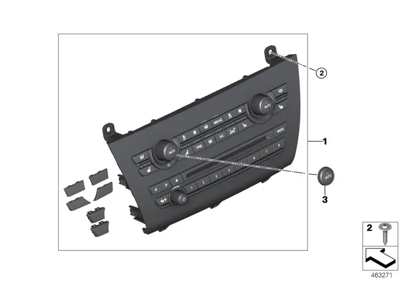 BMW Rep.-Satz Radio- und Klimabedienteil F15 F16 F85 F86 64119388