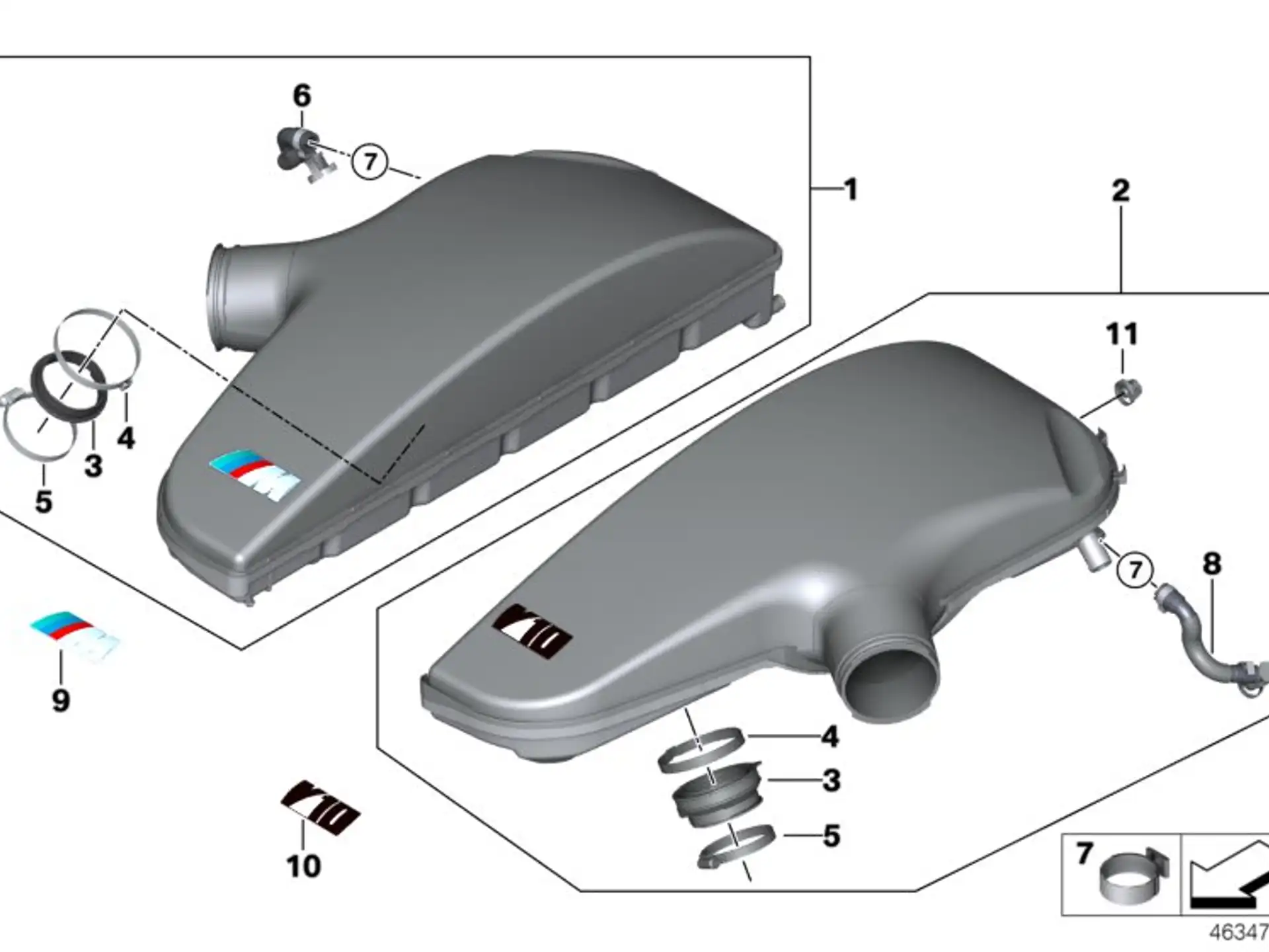 BMW Schlauch E60 E61 E63 E64 11617834685