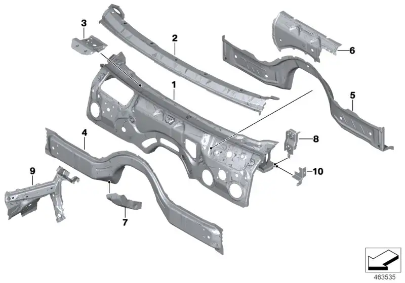 BMW Stirnwand F90 G11 G12 G30 G31 41007412967