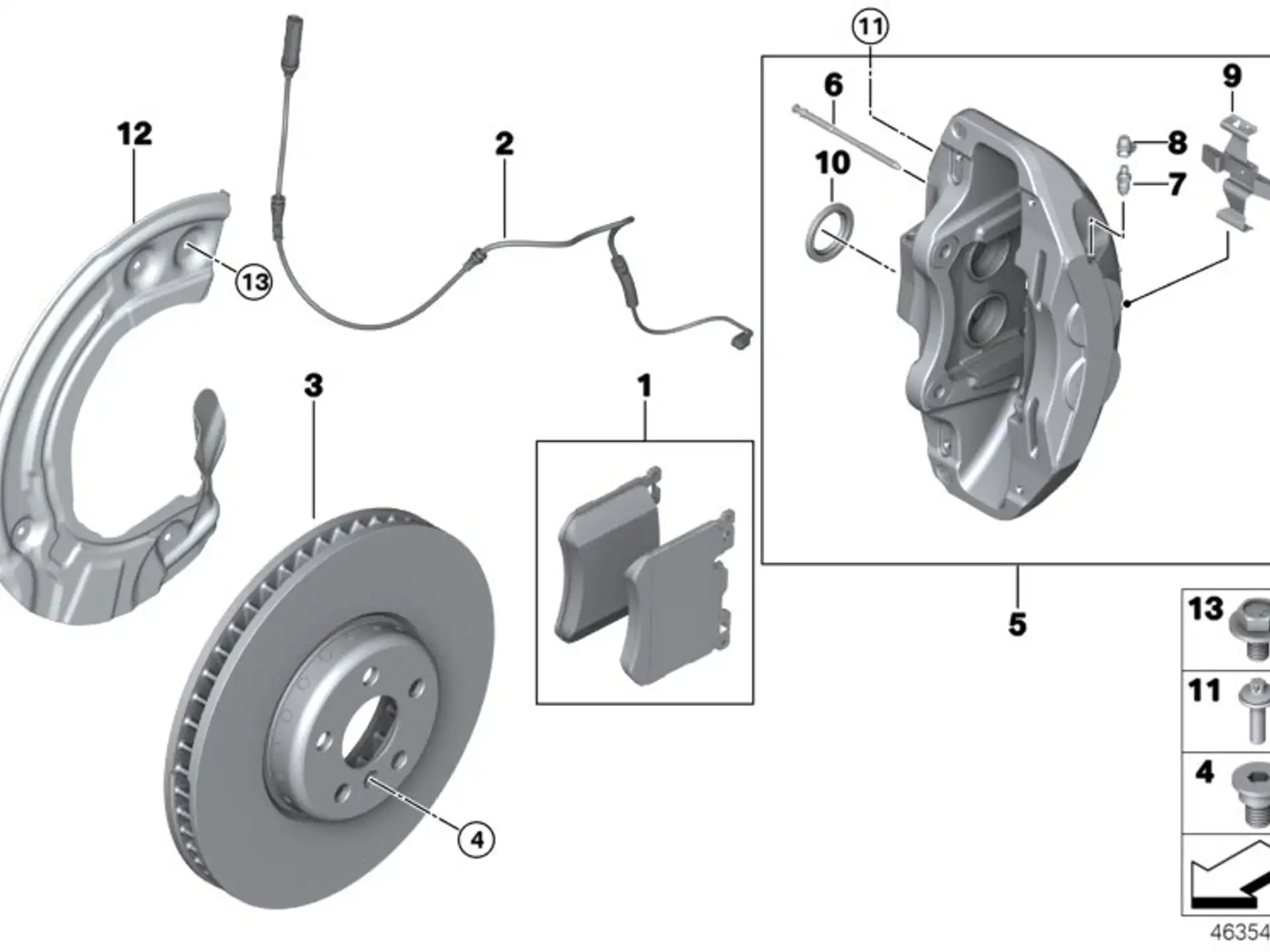 BMW Bremsscheibe Leichtbau belüftet links G02 G05 G06 G07 G12 G14 G15 G16 34116887397
