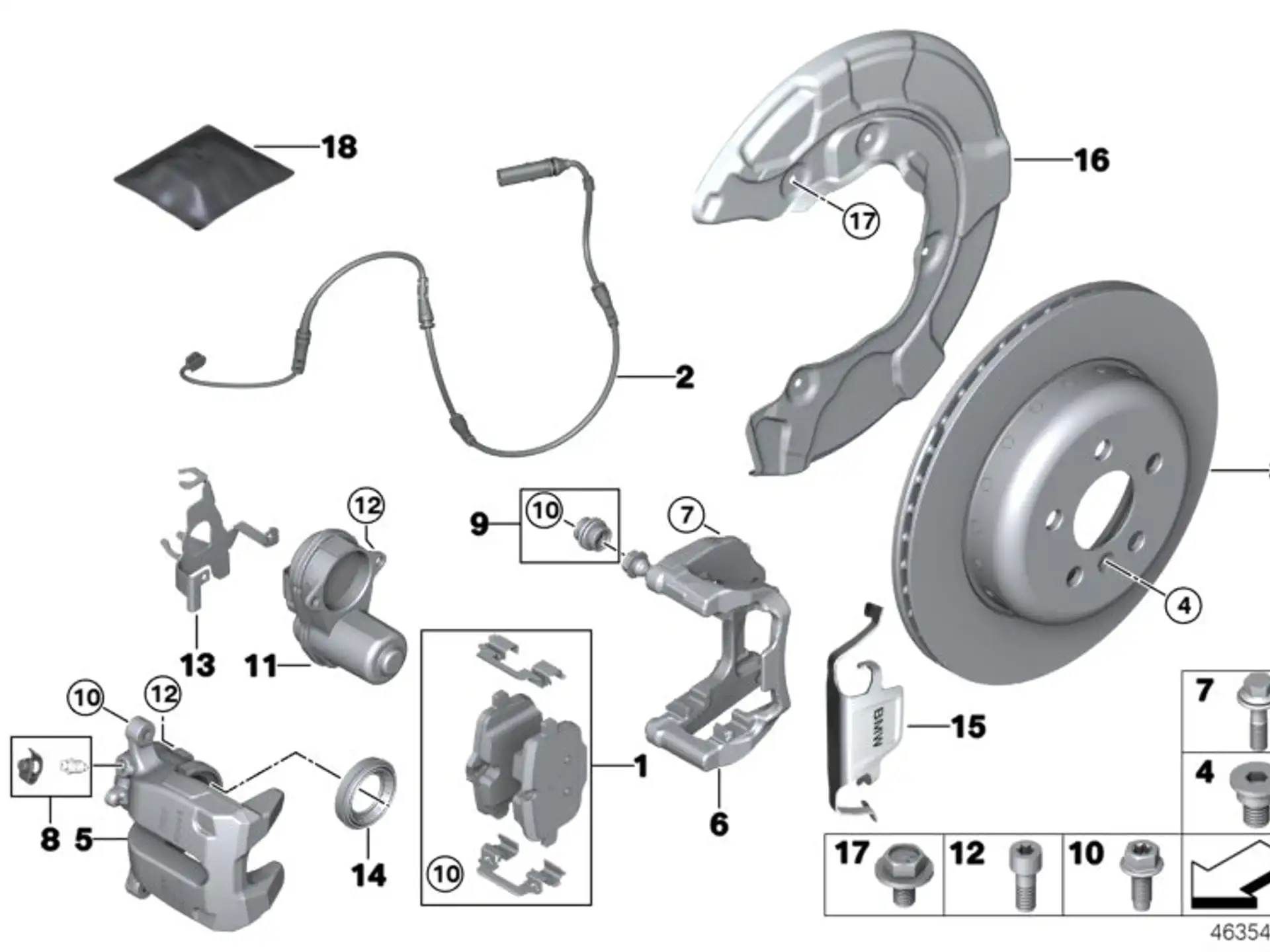 BMW Bremsscheibe belüftet links G05 G11 G12 G14 G15 G16 G30 34206896673
