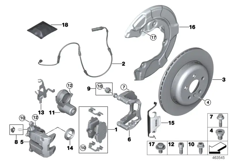 BMW Bremsträger schwarz links 34206882987 - Bildposition 06