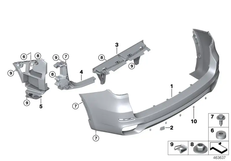 BMW Klappe Abschleppöse grundiert hinten re F15 51128062758 - X5