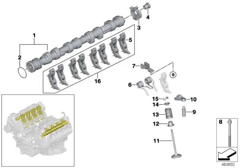 BMW Einlassventil E53 E60 E61 E63 E64 E65 E66 11347503737