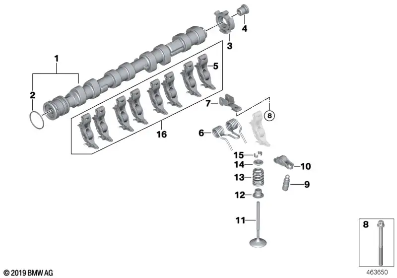 BMW Torxschraube 11127544556 - Bildposition 08