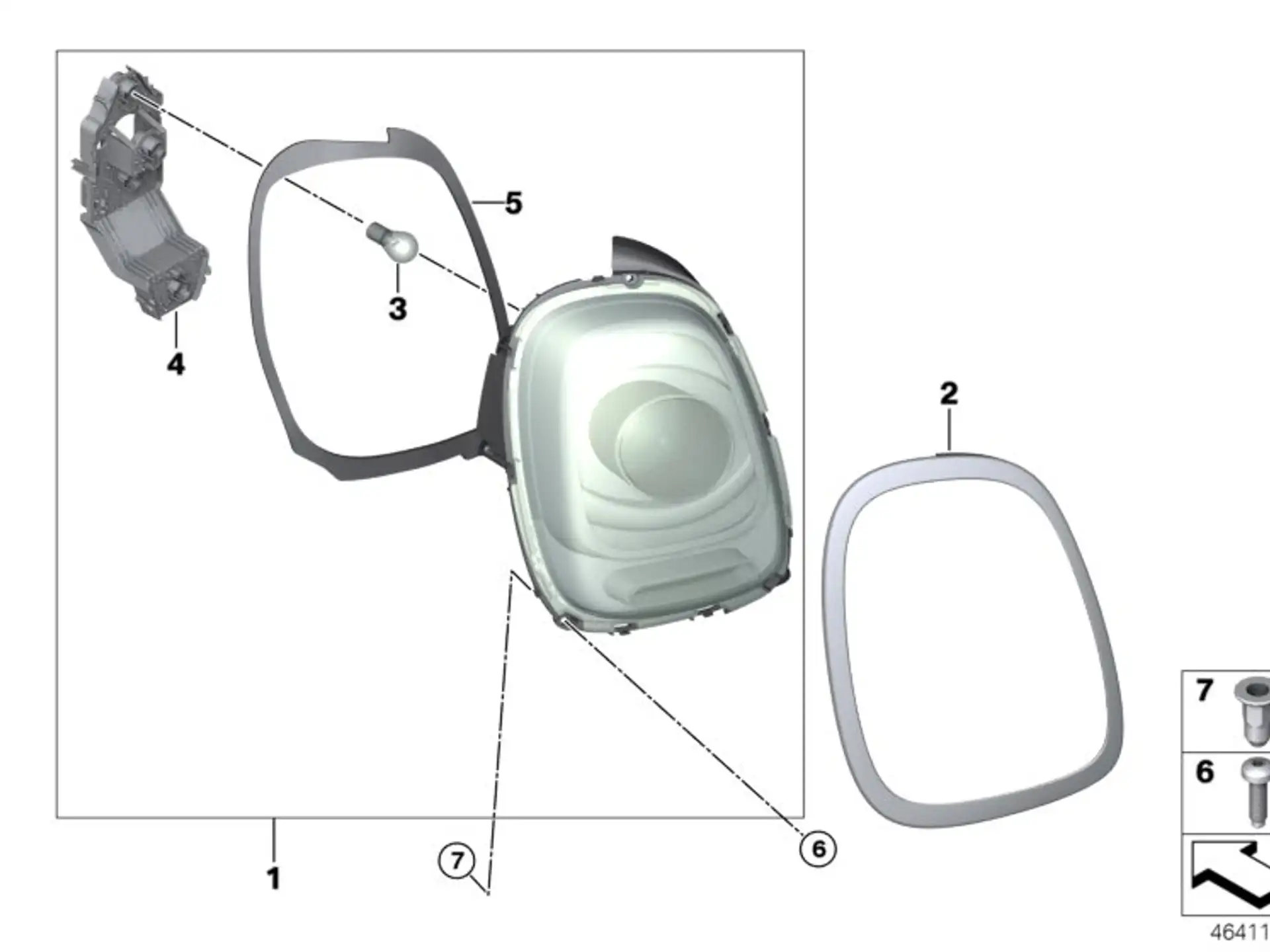 BMW Lampenträger F55 F56 F57 63217361305