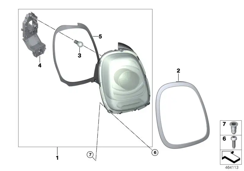 BMW Heckleuchte links F55 F56 F56E F57 63217297413 - MINI F55, MI