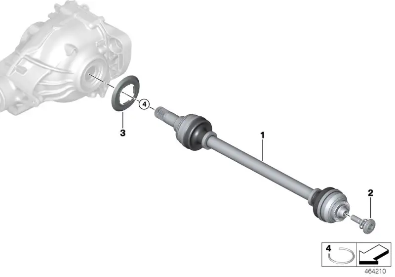 BMW Abtriebswelle hinten rechts F90 33207856936
