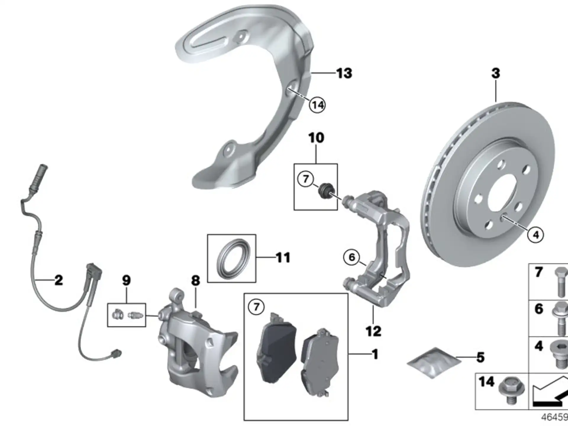 BMW Bremsscheibe belüftet F39 F20 F44 F45 F46 F48 F54 F55 F56 F57 F60 34116799351