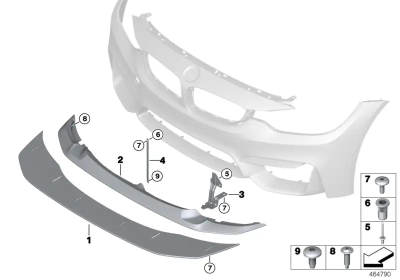 BMW Zwischenstück Frontsplitter F82 51118065281 - 4er F82