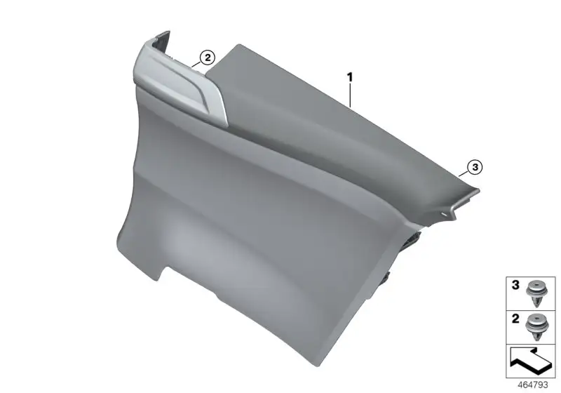 BMW Seitenverkleidung hinten rechts F82 51438064044