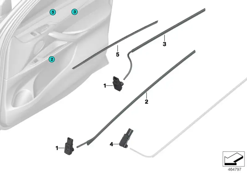 BMW Lichtleiter Türablage vorn links F15 F16 F85 F86 63319288373