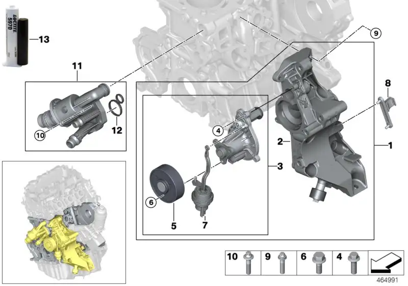 BMW Thermostatgehäuse F20 F21 11538575625