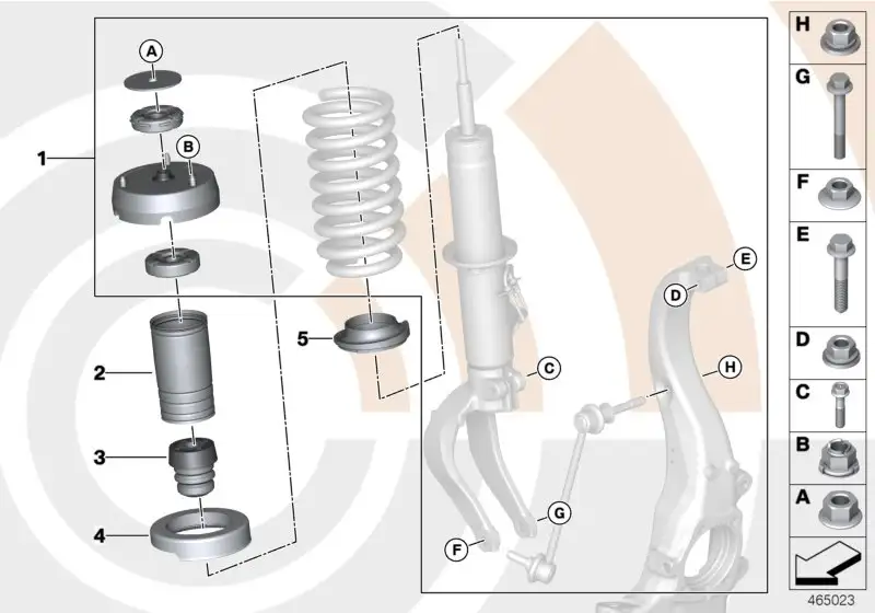 BMW Reparatursatz Stützlager E70 E71 31352413611 - X5 E70, X6 E71